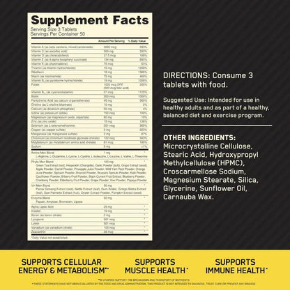 Optimum Nutrition Opti-Men Multivitamin for Active Men | 150 Tablets | 50 Servings