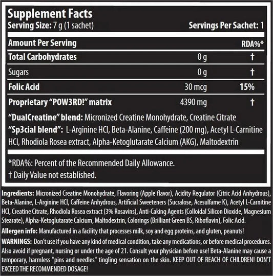 Scitec Nutrition POW3RD! 2.0 – Complex Pre-Workout Concentrate, New & Improved, Power Pear (350g)