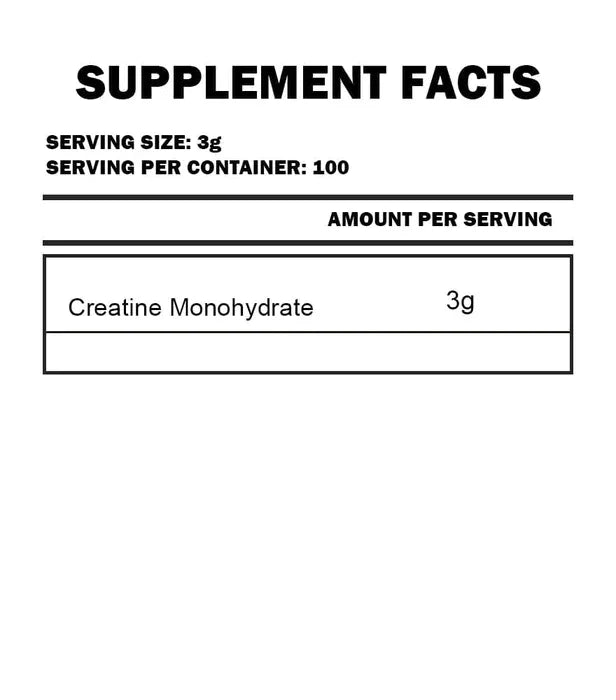 Quamtrax Pure Creatine – 100% Creatine Monohydrate, 0% Carbs, 0% Fat (300g / 100 Servings)