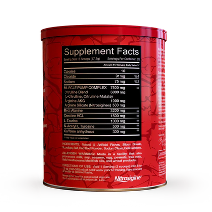 Big Ramy Labs Red Rex Stomp Pre-Workout – Massive Pumps & Endurance, Fruit Punch (455g / 26 Servings)