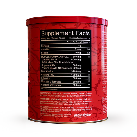 Big Ramy Labs Red Rex Stomp Pre-Workout – Massive Pumps & Endurance, Fruit Punch (455g / 26 Servings)