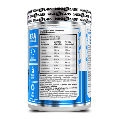 Yava Labs EAA Complex – Essential Amino Acids Cola & lemon Flavour (300g / 34 Servings)